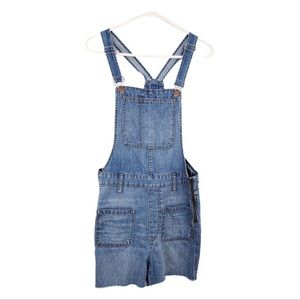 MADEWELL Adirondack Denim Short Overalls Shortalls S